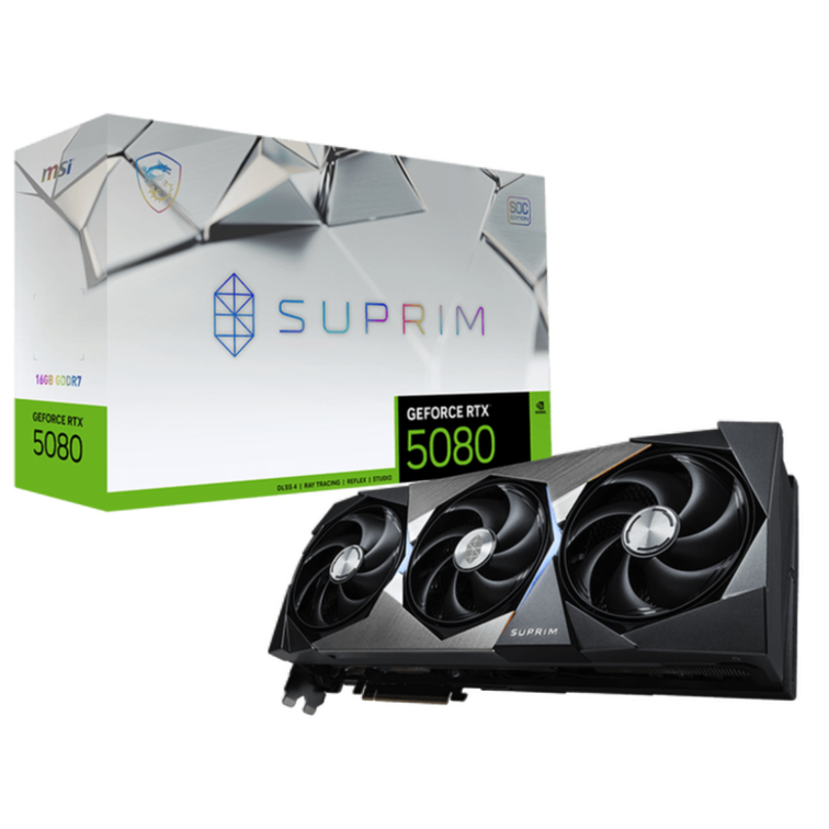 MSI GeForce RTX 5080 16G Suprim SOC - 16GB GDDR7 - Gaming Grafikkarte